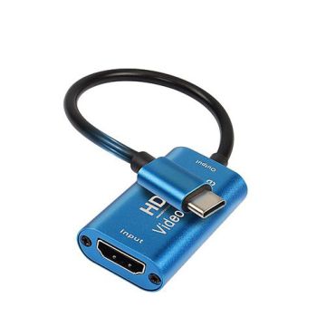 Type C Capture Card, HDMI to USB C Audio Video Capture Card 4K 1080p 60fps Video Recorder for Gaming, Live Broadcasting, Streaming, Online Teaching, etc - 20cm