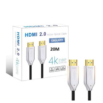 HDMI Cable | 4K Fiber, HDMI to HDMI Cable, 20M, (AOC) Active Optical Cable, Ultra HD 2160P 18Gbps HDMI 2.0 Cord Supports 4K@60Hz, 10 HDR for TV, Laptop, PC, Projector 