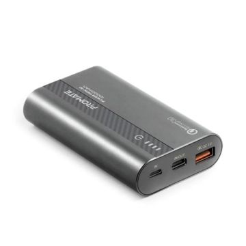 Promate 10000mah Ultra-Fast Charging Power Bank With 18W Power Delivery