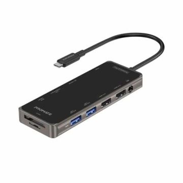 Promate Ultra-Fast Multiport USB-C Hub with 100W Power Delivery – 11-in-1