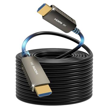 80M 8K HDMI Fiber Optic Cable 2.1 – Ultra High-Speed 48Gbps Unidirectional HDMI Cord (3D, 8K@60Hz, 4K@120Hz, 144Hz) – Gold-Plated, Braided – Ideal for HDTVs, PCs, Projectors & Large Displays